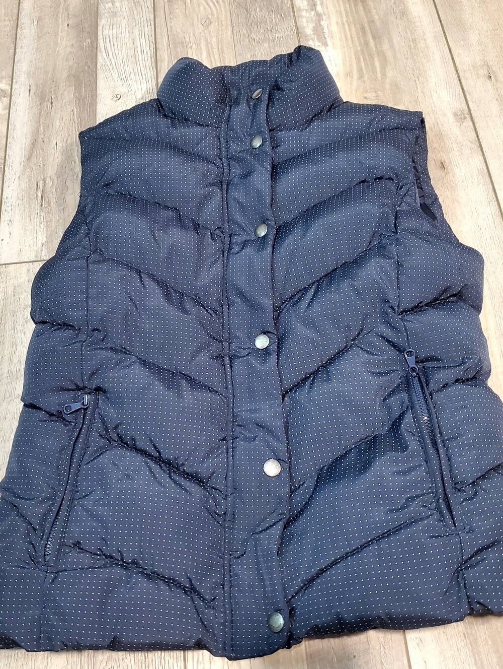 GAP Outdoor Edition Navy Microdot Quilted Puffer Vest Women's Size M